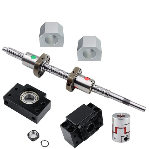 32mm Bidirectional Left And Right Hand Ball Screw Kit SFU3210 RM3210 2250mm Long With 2 Nuts 2 Nut Housings Coupler BK BF25 Bearing Supports For CNC