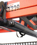 Built Tough 23.5 Inch Powder Coated Aluminum Ladder Roller With T Slot Compatibility For Roof Racks And Pickup Trucks, detail under rack.