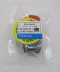 Red Mushroom Emergency Stop Push Button Switch 22mm 1 NO 1 NC Latching Panel Mount 440V AC 10A packaging view