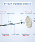 Upgrade Your Shop Workflow With This Straight Fire Polishing Shaft Extension A Dead Simple Five Inch Left Hand Right Hand Set diagram.