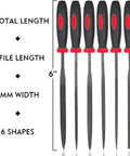 Six-piece VASTOOLS deburring tool set with black handles and red accents for 3D printer cleanup