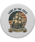 Patriotic Fourth Of July Sailboat Themed Adhesive PopGrip For Phones Land Of The Free Since 1776 Red White And Blue USA Pride