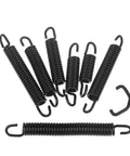 Heavy Duty Stainless Steel Tension Springs With Hooks Pack Of 10 Assorted Sizes in black for automotive repairs and industrial jobs.
