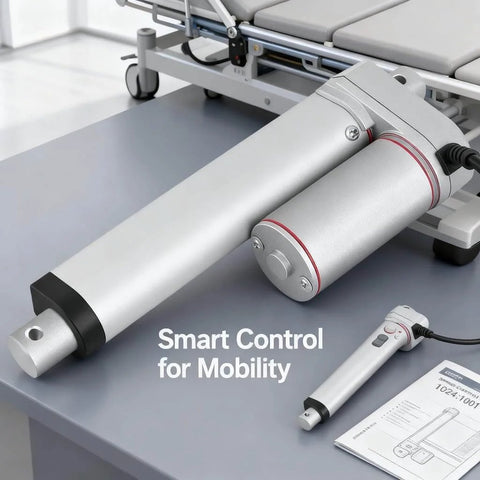 Heavy Duty 150mm Stroke Linear Actuator 24V 750N Quiet Operation For Medical Beds Industrial Lifting Remote Control Machinery With Permanent Magnet Motor