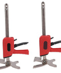 Two Heavy Duty Arm Jack 2 Pack, Zero Sweat Furniture Lifter, 330 Lbs Hand Lift Tool with red grips and metal base.