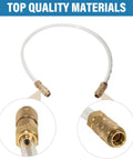 Seal Kit for Hydraulic Steering System Front Mount Cylinders With Wrench Included, brass connectors close-up shown