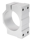 Heavy Duty CNC Spindle Clamp Motor Bracket Holder 65mm Hella Sturdy Aluminum Router Mount close-up view showing solid construction.