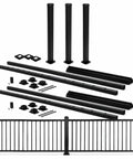 Top Notch Level Deck Railing Kit Designed For 12 To 16 Foot Spans At A Clean Forty Two Inch Rise with 3 posts, rails, and balusters.