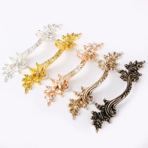 Antique Rose Gold Zinc Alloy Cabinet Pulls Set Of 10 For Farmhouse Kitchens And Vintage Dressers, assorted metallic finishes