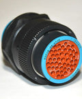 Bulkhead 47 Pin Connector Kit Built Tough For Pass Through Firewall Applications With Quick Bayonet Coupling 14 20 AWG Stamped Contacts Silicone Seals Black Housing, black bulkhead connector