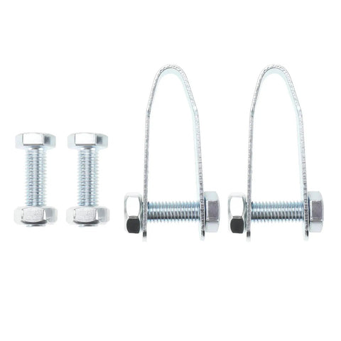 Garage Door Cable And Pulley Kit With 2 Pairs Of Galvanized Aircraft Cables And 4 Heavy Duty 3 Inch Pulley Sheaves Built Tough For Torsion Doors Up To 12 Ft Or Extension Doors To 9 Ft 400 Lb Pulley Rating metal hardware on white background