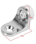 Close-up of Heavy Duty Zinc Alloy Shelf Brackets With Sucker For Glass And Wood Shelves 10 Pack Round Corner Shelf Support Holders
