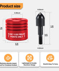 Crossbow Bolt Decocking Head 2 Pack Red, Safe No Sweat Decocking For Quick Dismount, Aluminum Construction, size details
