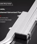 Zero Fuss Wall Mount Bubble Wrap Dispenser With Heavy Duty Foam Roll Packer Runs Super Slick For Active Packing Stations Includes Full Hardware Kit Fits One Meter Wide Films For Swift Daily Shipments, showing durable galvanized pipe detail.