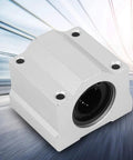 Heavy Duty Aluminum Alloy Long Rail Linear Motion Assembly Featuring Precision Ball Bearing Slide Carriage, end view with dust shielding.