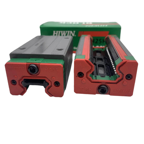 Pro Grade HGH25 Series Linear Guide With GK Block Carriage For CNC Machines, 3D Printers And Automation Systems, Self Aligning Rail Bearings For Smooth Low Play Motion In Semiconductor And Industrial Setups. HG25 block rail set shown