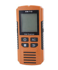 ViaGasaFamido Wall Scanner Stud Finder, 5-in-1 with LCD Display for Metal, orange handheld device with buttons and screen.