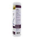 Side view of Level 2 Drinking Water Replacement Cartridge, white cylindrical filter with label details, 0.5 micron