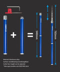 Front view of DEEFIINE blue anodized aluminum lathe tool kit with carbide inserts and red Allen wrench.