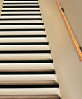 Rock Solid Pine Wood Stair Handrail With Legit Heavy Duty Metal Brackets And Smooth Rounded Corners For Reliable Indoor Wall Mount Support Carrying Groceries Or Packages No Sweat on modern staircase.