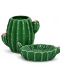 Cactus Desk Organizer Set With Ceramic Pen Holder And Paper Clip Holder For Women, Cute Office Accessories For Home