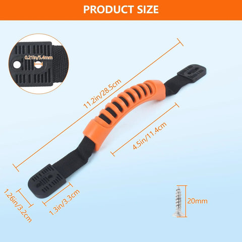 4 Pack Kayak Carry Handles With Screws 2 Hole Replacement Handles For Canoe Boat Side Mount Carrying Handles Durable Orange