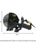 Heavy Workhorse Electric Circular Saw Packed With 6800W Knockout Motor Power and Smooth Adjustable Angle, 70cm length.