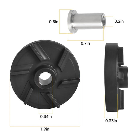 Downtime Fighting Standard Magnetic Impeller And Bearing Sleeve Maintenance Kit For Beverage Dispensers 3587 Impeller 3220 Sleeve