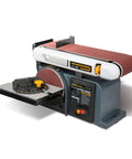 Heavy Duty Belt And Disc Sander Combo For Woodworking With 4 Inch By 36 Inch Belt And 6 Inch Disc, 0 To 90 Degree Belt Tilt, 0 To 45 Degree Disc Table Tilt, Aluminum Work Tables, Dust Port, Miter Gauge Included