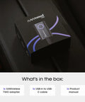 Wireless Android Auto Adapter That Converts Factory Wired To Wireless, Bluetooth And WiFi Auto Connect box on car seat