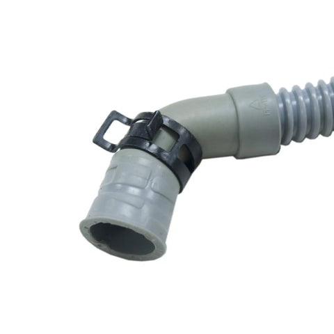 Gray Drain Hose DD67-00058A OEM Replacement for Dishwashers showing flexible gray hose with black connector