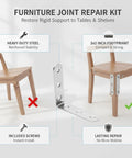 Sturdy L Shaped Corner Braces For Furniture 2x2 Inch Right Angle Brackets With Screws Set Of Five For Repairing Chair Joints