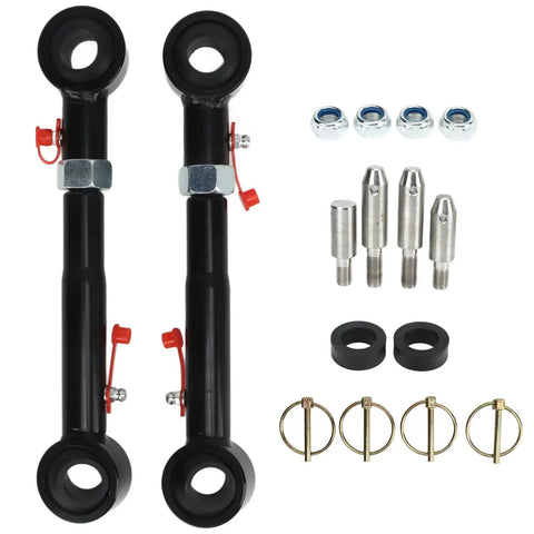 Jeep JK Front Swaybar Quick Disconnect System With Stainless Steel Tapered Mounting Posts And Self Aligning Bushings