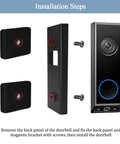 Installation steps for Magnetic Doorbell Camera Mount For Video Doorbell E340 No Drill Installation Premium Magnet Bracket.