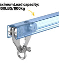Four Wheel Trolley Assembly Roller For One And Five Eighths Inch Wide Strut Channel Heavy Duty Steel With Lifting Eye Nut Pack