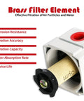 1/4 Inch NPT Air Dryer And Water Separator For Your Compressor With Manual Drain 5 Micron Brass Filter Element