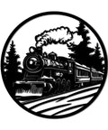 Boss Steam Locomotive Metal Wall Art Decor For Indoor Or Outdoor Spaces Rustic Farmhouse Black Finish 20 Inch Wall Sculpture