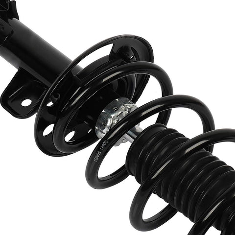 Close-up of Premium Complete Front Strut Assembly With Shocks For Ford Explorer 2013 2014 2015 2016 2017 2018 2019 172730 172729 FWD Ready To Install And Ride Smooth, showing coil spring and mounting point.