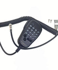 Beefy Handheld Mic With Button For Yaesu Dual Band Mobile Radios, 6-Pin Plug-In Speaker Microphone With PTT shown with accessories