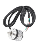 Rock Solid 600 PPR Incremental Rotary Encoder With AB Two Phase Output 5 To 24V DC 6 Mm Shaft Magnetoelectric Position Sensor For Industrial Motion Control And Automation Plug And Play Ready, wired shaft encoder