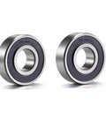 Beefy Heavy Duty Sealed Bearing 17x40x12 Millimeter Chrome Steel With Dual Rubber Seals, 20000 RPM, Two Pack Front View