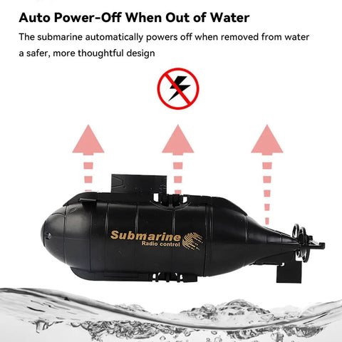 Rad 6 Channel Waterproof RC Submarine For Adults auto power-off feature with safety design