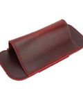 Wine red Multifunctional Crazy Horse Leather Knife Sheath With Hands Free Waist Bag for camping.
