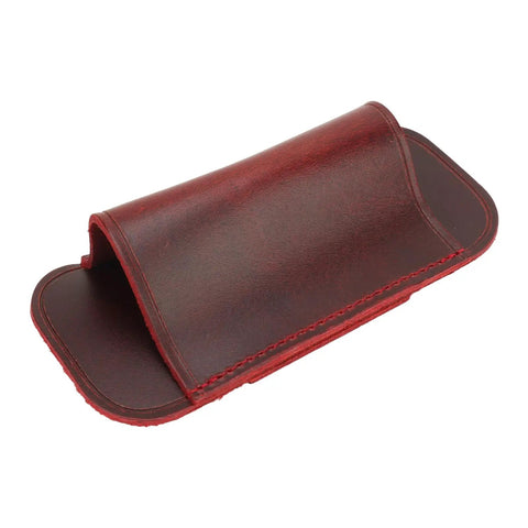 Wine red Multifunctional Crazy Horse Leather Knife Sheath With Hands Free Waist Bag for camping.