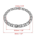 Four Pack 40mm Ball Bearing Cage Kit for Bicycle Crank and Wheel Bearings, Steel Retainer With 20 Balls dimensions shown