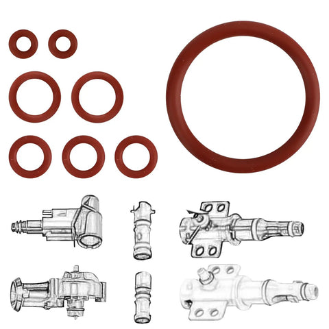 8 Pieces Silicone O Ring Seals Maintenance Kit For Fully Automatic Espresso Machines Gasket Replacement Parts To Stop Leaks