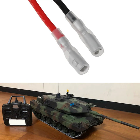 XT60 Male To 4mm Bullet Female Power Cable 14cm 18AWG Durable RC Battery Lead For Heng Long 1/16 Tanks And Other RC Models Rock Solid Connection And Easy Fit For Smooth Power Transfer Connector and RC Tank View