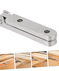 12 Pack Zinc Alloy Miniature Hinges 90 Degree Silver Jewelry Box Hardware Small Decorative Cabinet Hinges For Wooden Furniture Treasure Chest Durable Heavy Duty Minimalist Design Easy Install Boss Level Quality showcasing silver hinge and installation examples on wooden surfaces.