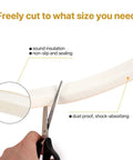 Cutting Top Tier Closed Cell Weather Stripping Foam Tape for customized sealing, showcasing flexible white gasket material.