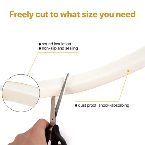 Cutting Top Tier Closed Cell Weather Stripping Foam Tape for customized sealing, showcasing flexible white gasket material.